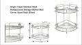 2 Layer Stainless Steel Corner Stand Rack