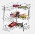 3 Layer Stainless Steel Corner Stand Rack