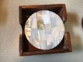 Mother of Pearl Coaster Set