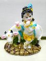Fiber Cow Krishna Statue
