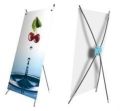 Wooden Plastic Metal Acrylic Rectangle flex banner stand