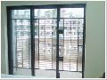 Iron CRC Special Steel Rectangular Black Off-white triple panel terrace safety door