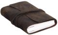 Brown Carved Prastara beige leather journal