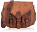 Coffee Leather Sling Bag