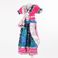 Cotton Printed Half Sleeves Stitched kids traditional dance dress