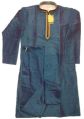Cotton Blue Plain Full Sleeve mens traditional kurta pajama