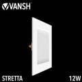 12W Stretta Square Shape Ultra Slim Recessed Panel