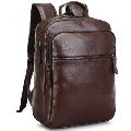 Mens Brown Leather Backpack Bag