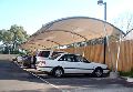 White car parking tensile structure