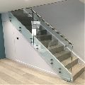 Plain Polished stainless steel glass railing