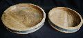 wooden round serving tray