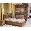 Brown Plain Polished Modern Bedroom Furniture Set