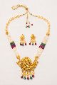 Beads Golden New Polished divine temple beaded mala set