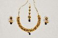 Traditional Black Ad and Pearl Beaded Necklace Set