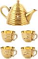 brass tea kettle cup set