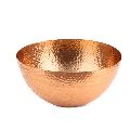 Round Brown Hamerred Plain SHANAYA CREATIONS Copper Bowl