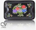 Enamelware Hand Painted  Stainless Steel Serving Tray