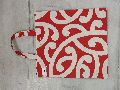 RED PRINTED COTTON BAG .