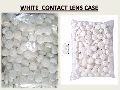Plastic Round Plain white contact lens cases