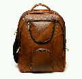 Tan Leather Laptop Backpack