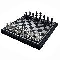 Square Printed Wood Finished ORNATE wooden chess boards