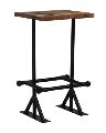 Solid Reclaimed Tabletop Wood and Powder Coated Steel Legs Center Table