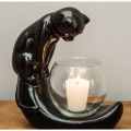 Cat Black Plain decorative frp candle stand