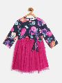 Multicolor Stitched Girls Party Wear Dresses