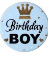 HIPPITY HOP BIRTHDAY BOY METAL BADGE 3 INCH PACK OF 1 FOR BIRTHDAY PARTY