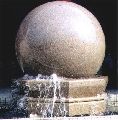 Polished marble ball fountain