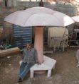 ROUND Brown STONE COLOR New Non Polished Polished sandstone umbrella bench