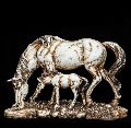Resin Horse With Baby Statue