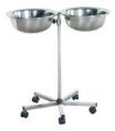 Stainless Steel Hand Wash Double Basin Stand
