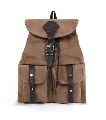 Brown Canvas Laptop and Travel Backpack