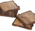 WOODEN BARK COASTER SQUAR SHAPE MADE WITH PURE NATURAL WOODEN HANDMADE PRODUCT