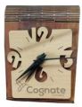 Wooden Acrylic Square Brown Printed Radhe Acrylic decorative mdf table clock