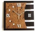 Oak Wood Round Multicolor New Non Polished Polished wooden square clock