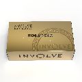 Involve Premium Facial Tissue Box - Gold Tissue Paper Box For Car, Home And Office Use - 100 pulls