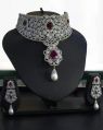 Shri Swami Gems & Jewellers Diamond Polki Necklace Set