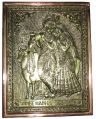 A4449 - Brass&amp;amp;Copper Awesome Hand Crafted Radha Krishna Hanging Photo Frame Remedy For Love