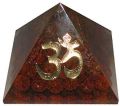 Om Rudraksha Orgone Pyramid 2inch 105gram - A6688