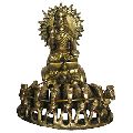 Sun Graha (Ravi) Sun Vahana Chariot drawn by Seven Horses Brass Idol 1864Grams - A5506