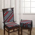 coral stripes chair pads