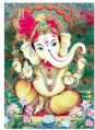 8 Inch A4 Paper Ganesha Colored Painting