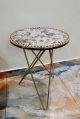 Iron Table with Wood & Glass Table Top