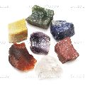 Blue Red MultiColor Multicolor Decor Fabricators seven chakra raw crystal agate precious gemstones