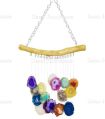 Multicolor Agate Stone Wind Chime with Wooden On the Top