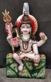 Multicolors Polished marble lord shiva statue