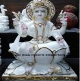 Printed White Painted marble saraswati mata statue