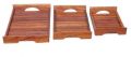 Rectangular Wooden Tray Set